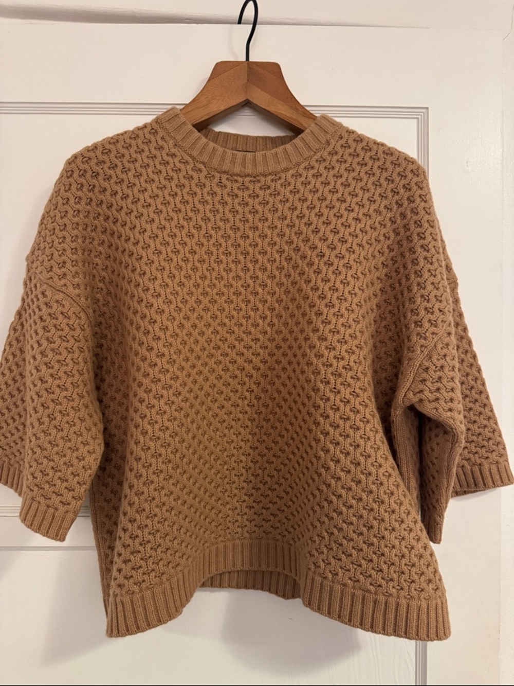 Fabiana Filippi Open Knit Crewneck Jumper - Camel / Beige
